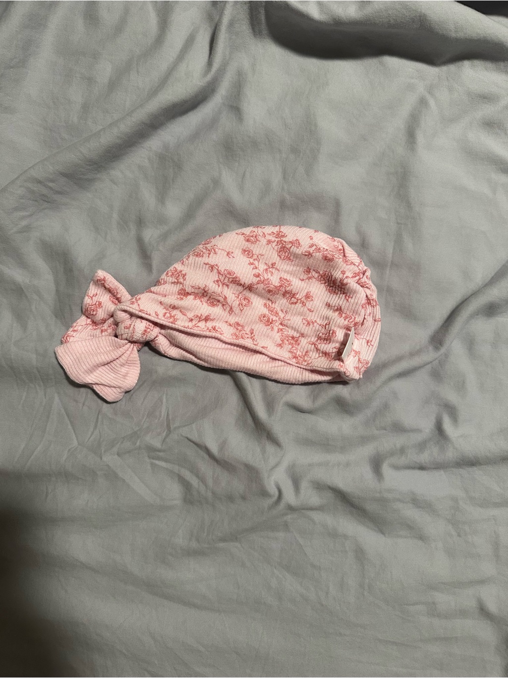 Soft Pink Floral Ribbed Baby One-Piece — image 6 of 7